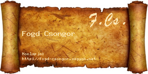 Fogd Csongor névjegykártya